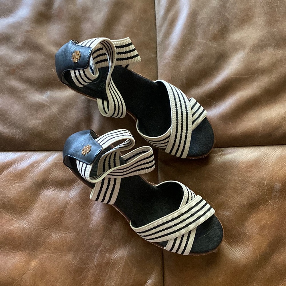 Tory Burch Frieda Espadrille Criss Cross Wedge Sandal